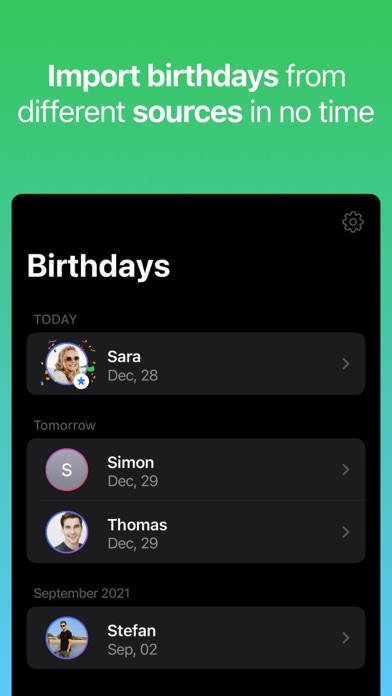 Capturas de tela do Birthday Countdown • Reminder