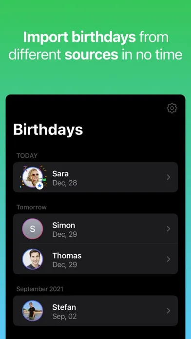 Capturas de tela do Birthday Countdown • Reminder