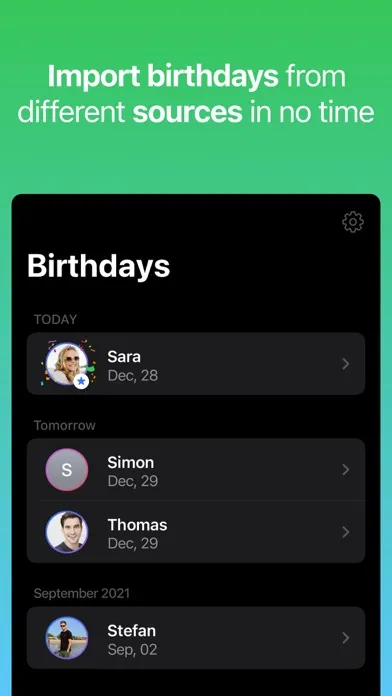 Capturas de tela do Birthday Countdown • Reminder