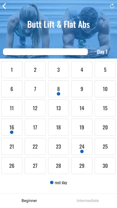 Tangkapan layar 30 Day Ab & Squat Challenge