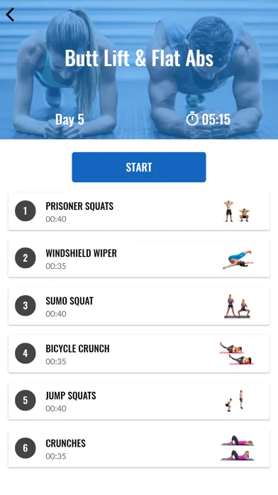 Tangkapan layar 30 Day Ab & Squat Challenge