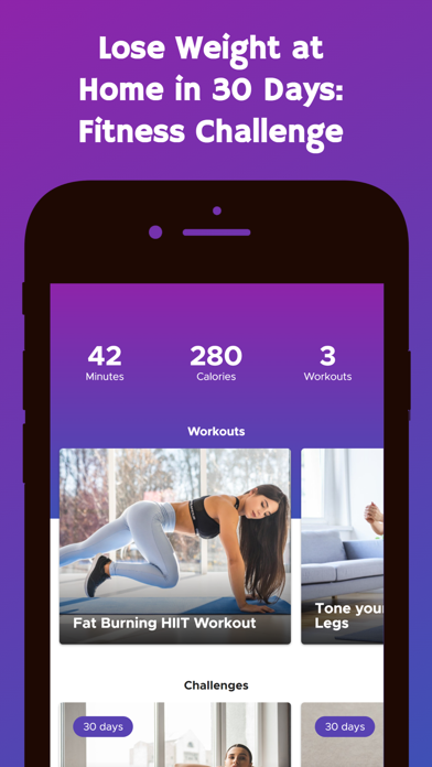 Ảnh chụp màn hình của 30 Day Weight Loss Challenge