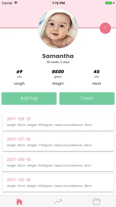 Capturas de pantalla de Baby & Infant - Growth Log