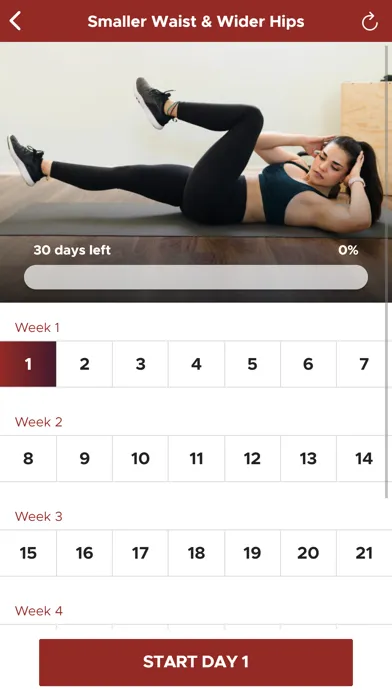 The 30 Day Fitness Challenge Screenshots