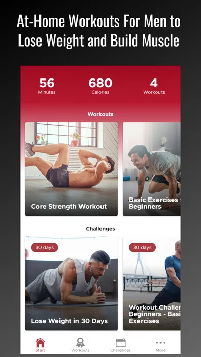 Ảnh chụp màn hình của At Home Workouts for Men