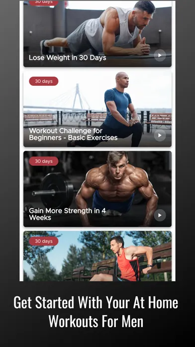 Ảnh chụp màn hình của At Home Workouts for Men