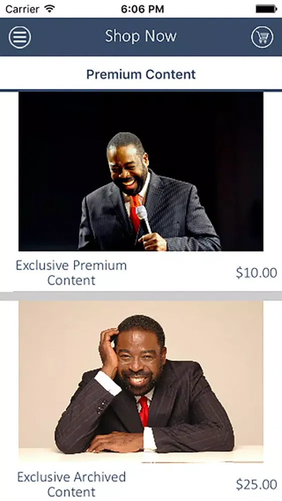 Tangkapan layar Les Brown Smartr App