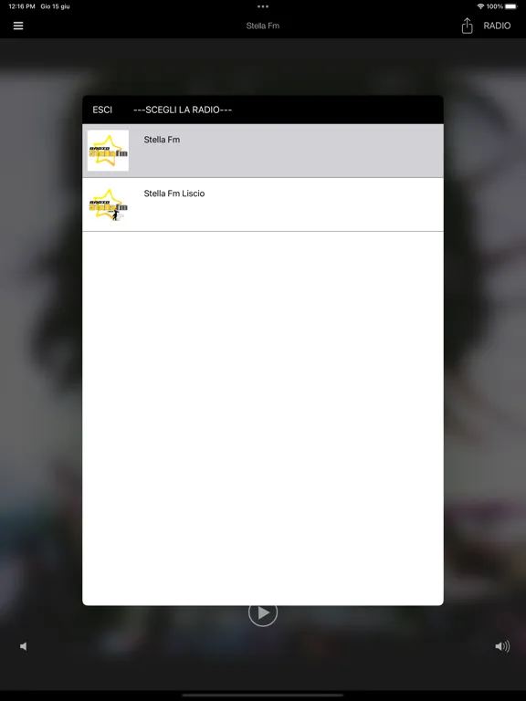 Ảnh chụp màn hình của Radio Stella Fm iPad 