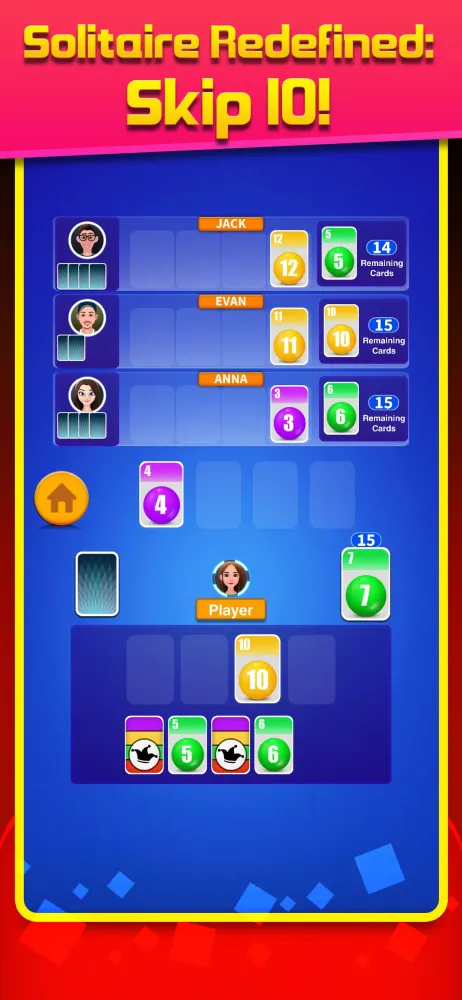 Tangkapan skrin Skip 10 solitaire classic game