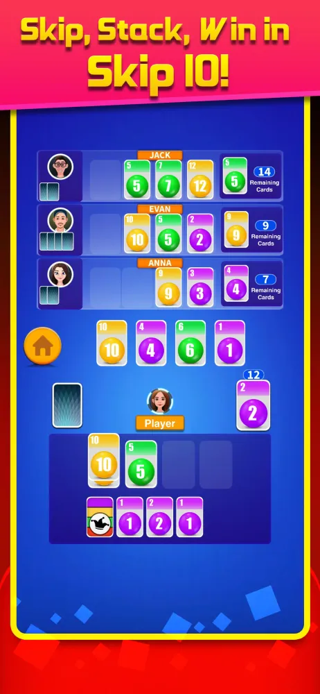 Tangkapan skrin Skip 10 solitaire classic game