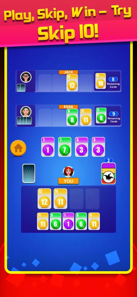 Tangkapan skrin Skip 10 solitaire classic game