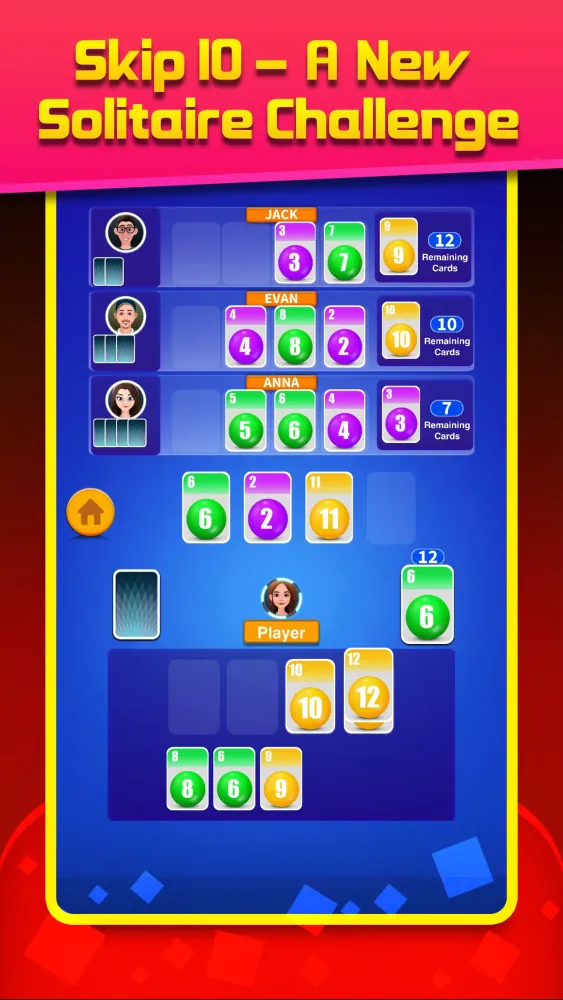 Tangkapan skrin Skip 10 solitaire classic game