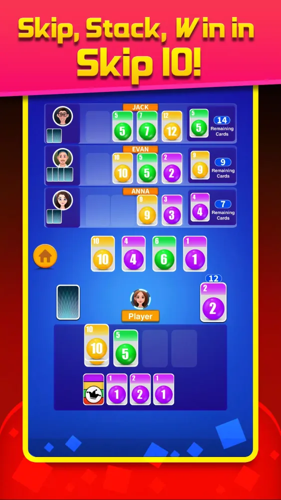 Tangkapan skrin Skip 10 solitaire classic game
