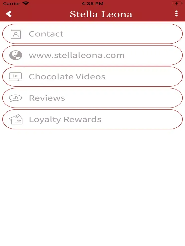 Stella Leona Artisan Chocolate iPad  Ekran Görüntüleri