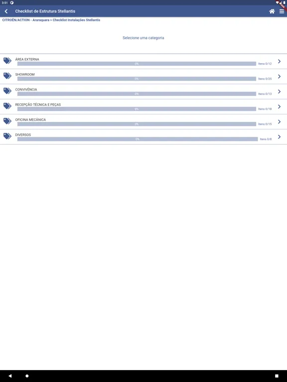 Captures d'écran de Checklist Estrutura Stellantis iPad 