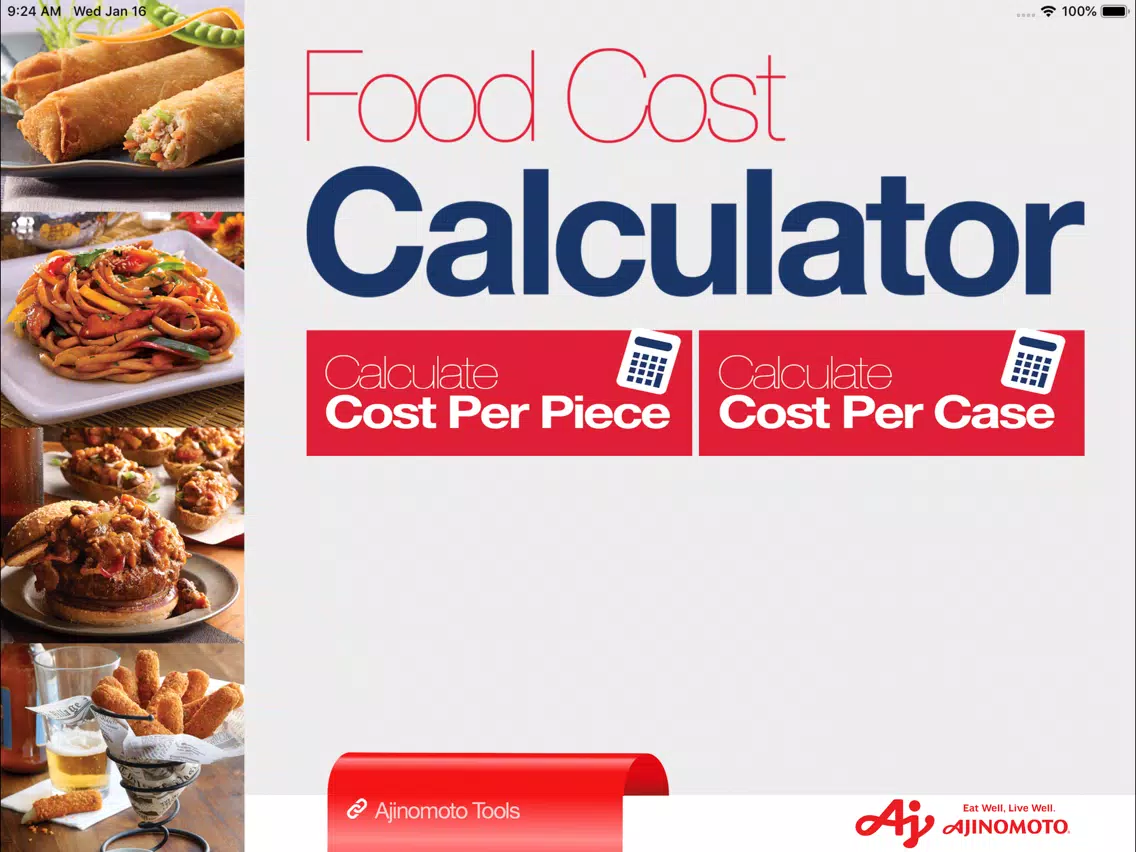 Ajinomoto Food Cost Calculator iPad  スクリーンショット