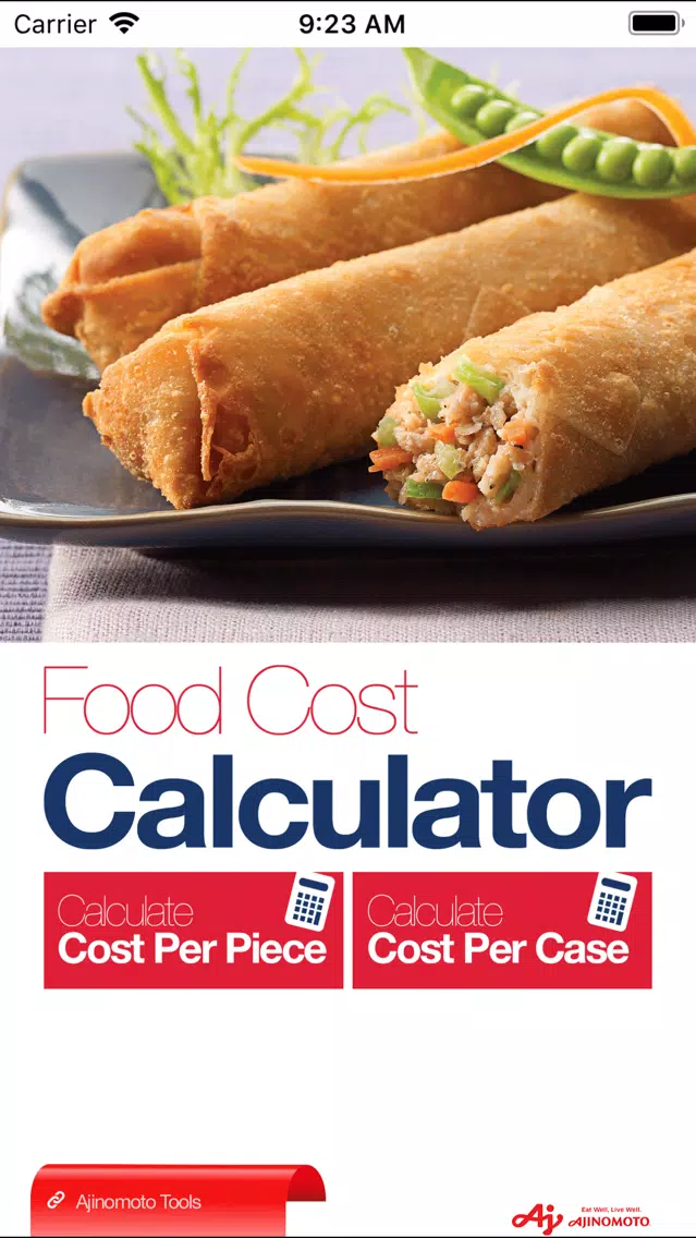 Ajinomoto Food Cost Calculator スクリーンショット