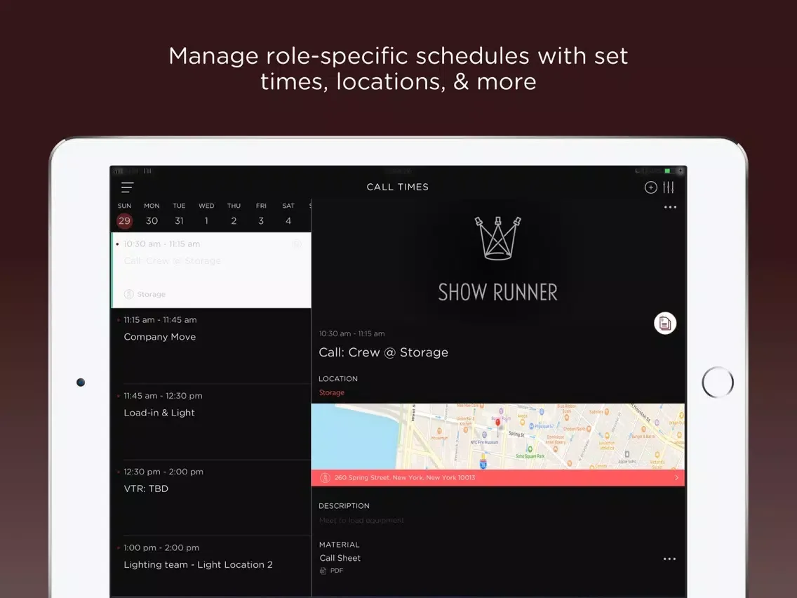 Ảnh chụp màn hình của Show Runner - Run The Show iPad 