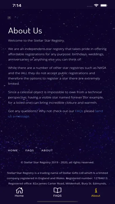 Stellar Registry Star Finder سکرین شاٹس