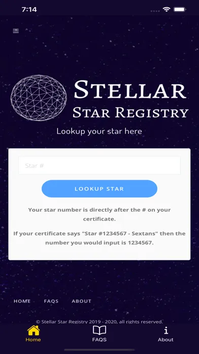 Stellar Registry Star Finder سکرین شاٹس