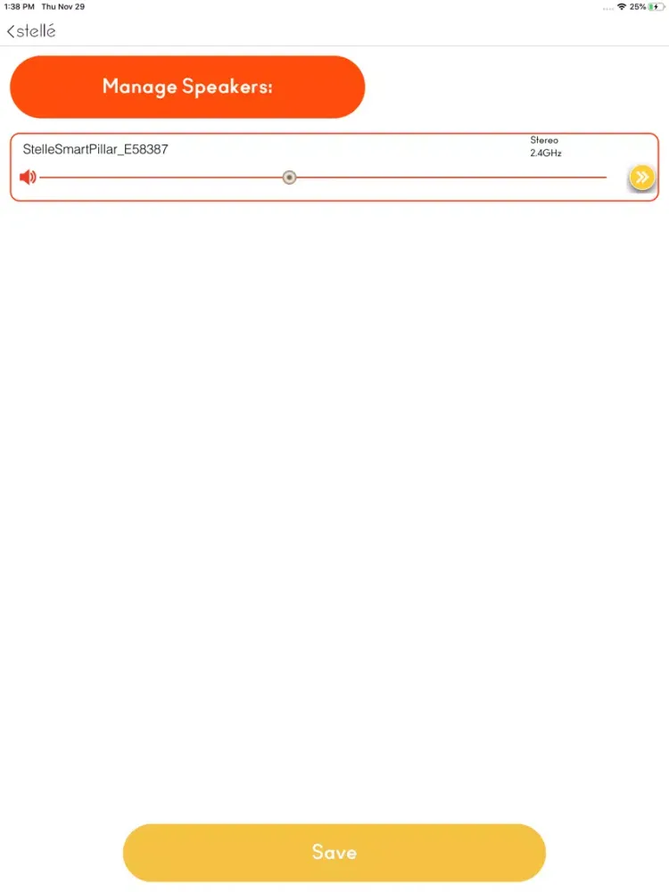 Stellé Smart Pillar iPad 应用截图