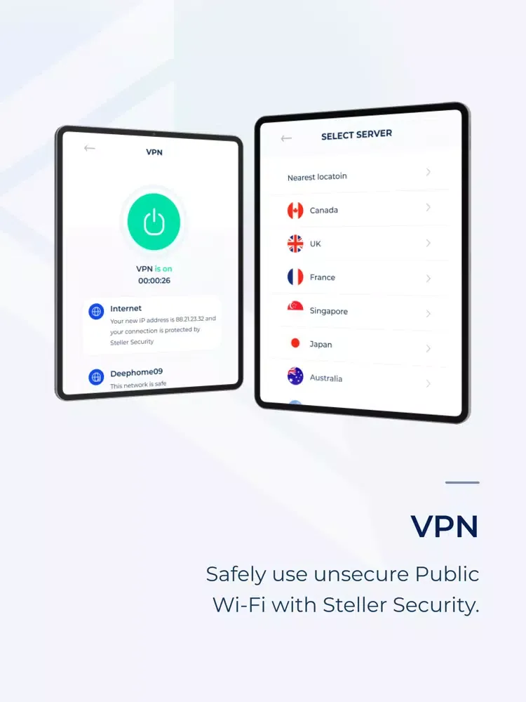 Steller Security VPN & Privacy iPad 應用截圖