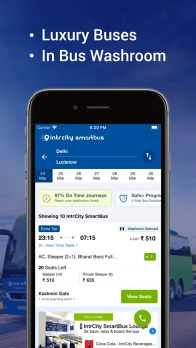 Captures d'écran de Bus Booking- IntrCity SmartBus
