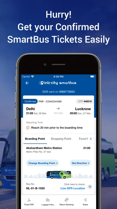 Captures d'écran de Bus Booking- IntrCity SmartBus