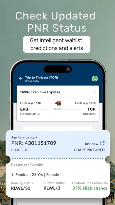 Ảnh chụp màn hình của Train Ticket App : RailYatri