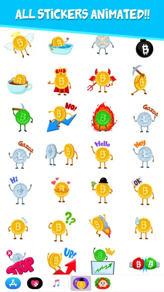 Screenshot di Cryptalk - Bitcoin Stickers