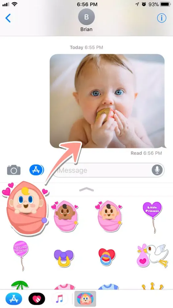 Lovely Cute Baby Stickers स्क्रीनशॉट