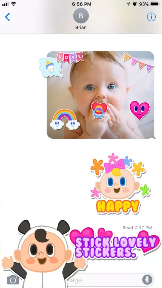 Lovely Cute Baby Stickers स्क्रीनशॉट