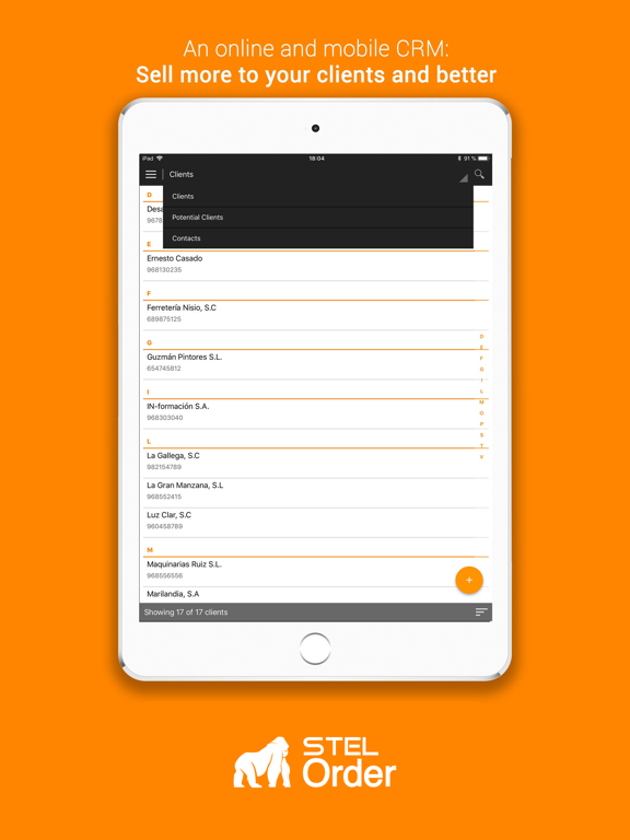 Ảnh chụp màn hình của STEL Order - ERP & CRM iPad 