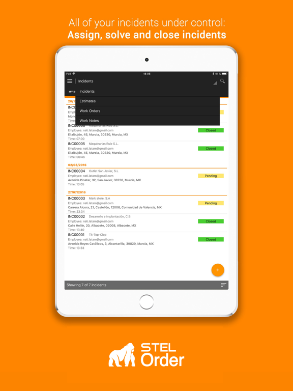 Ảnh chụp màn hình của STEL Order - ERP & CRM iPad 
