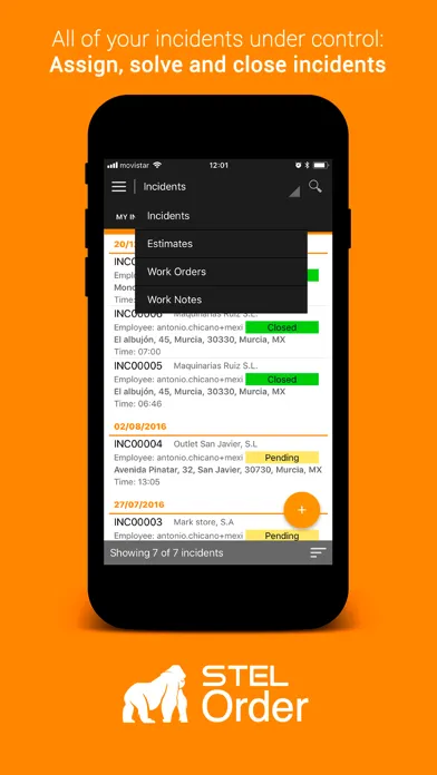 Tangkapan layar STEL Order - ERP & CRM