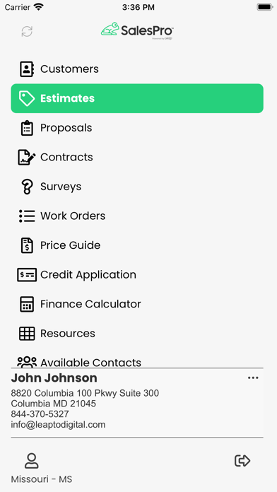 SalesPro, formerly Leap Screenshots