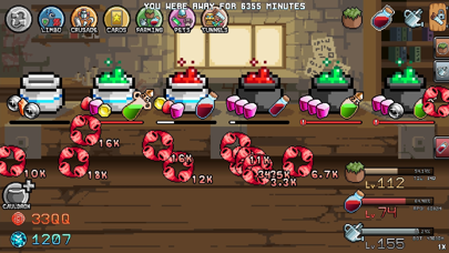 Capturas de tela do Idle Skilling