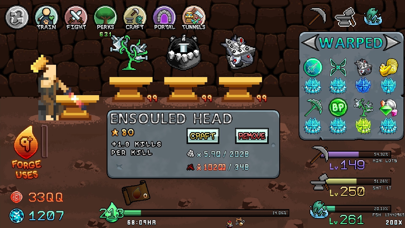 Capturas de tela do Idle Skilling