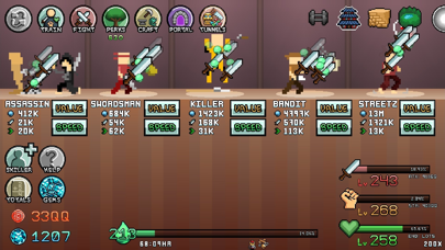 Capturas de tela do Idle Skilling