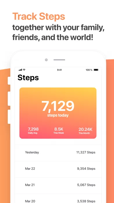 Capturas de tela do StepWorld - Easy Step Tracking
