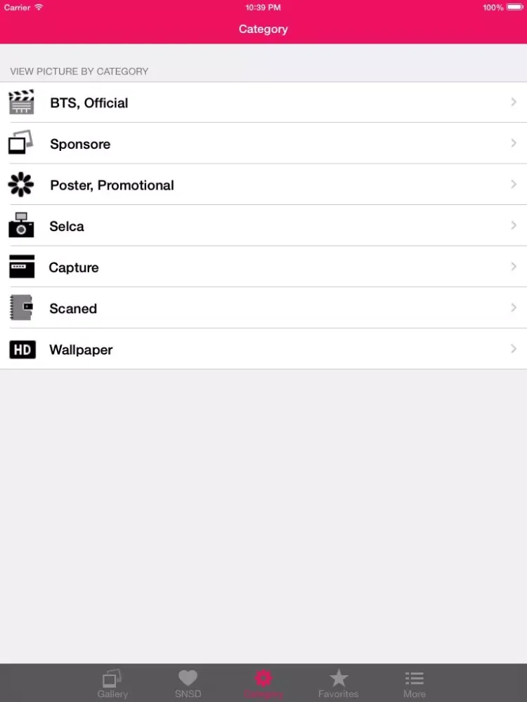 Tangkapan layar Picture Gallery for SNSD iPad 