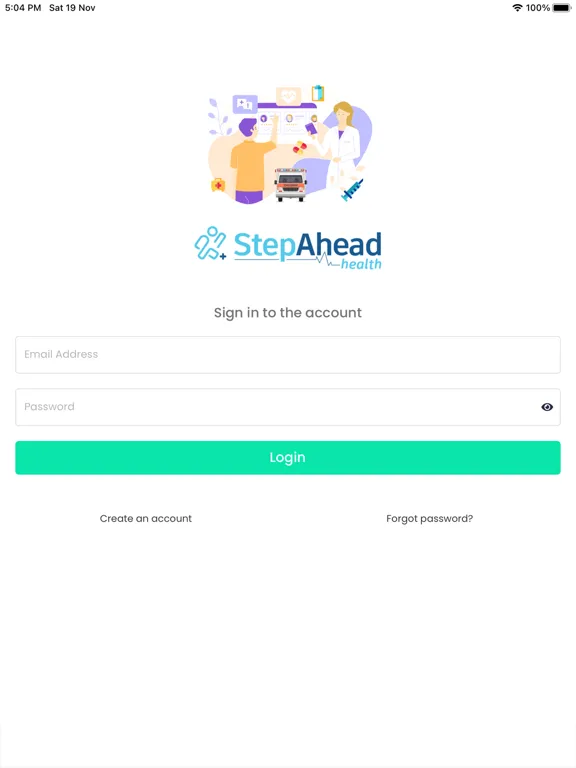 StepAhead Health iPad  Screenshots