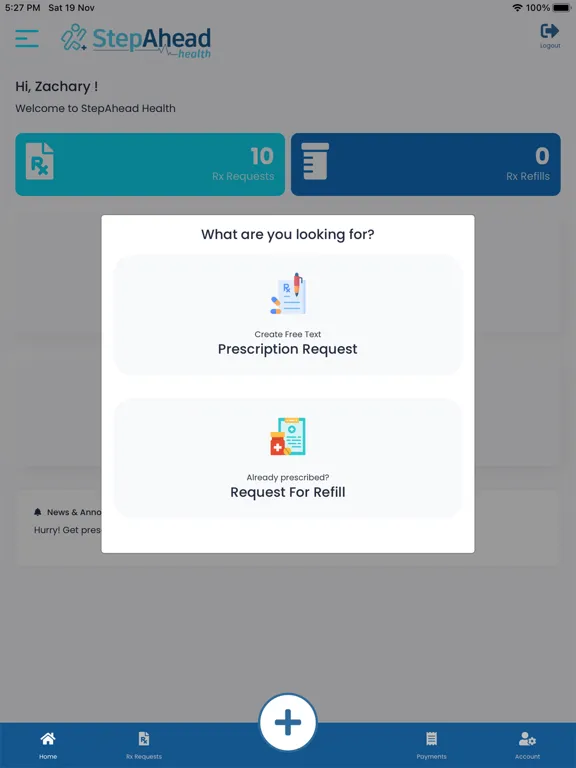 StepAhead Health iPad  Screenshots