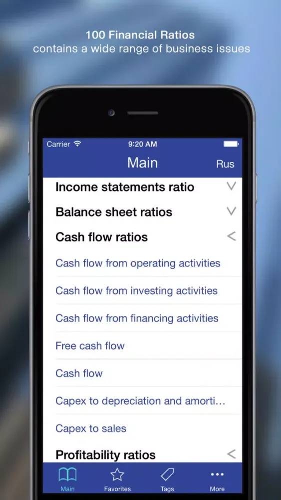 Zrzuty ekranu 100 Finance Ratios for iPhone