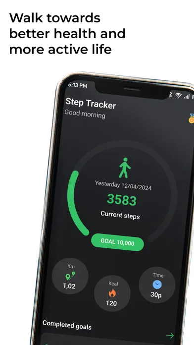 Pedometer - Step Water Tracker Screenshots