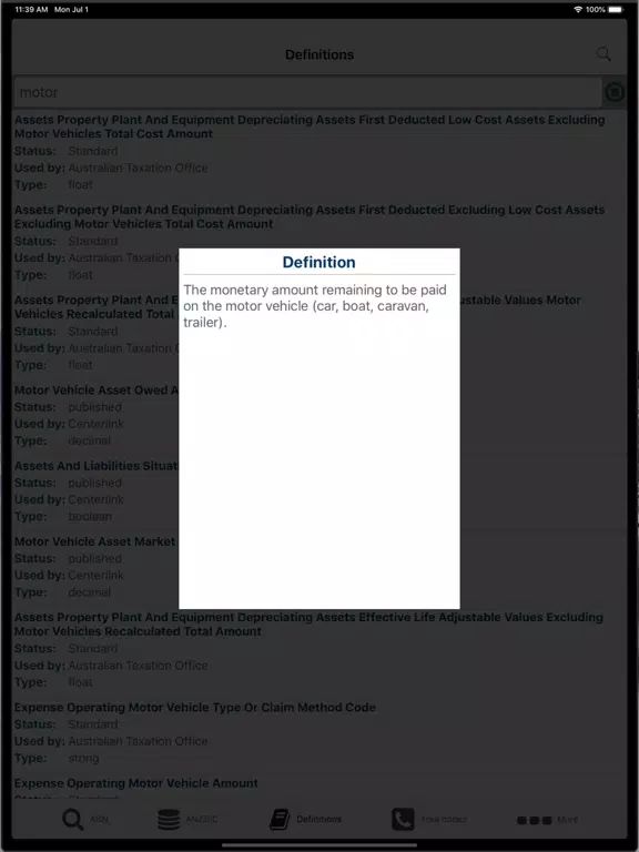 Ảnh chụp màn hình của Aussie Data Helper iPad 