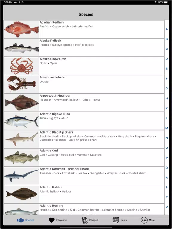 My Fish Info iPad  स्क्रीनशॉट