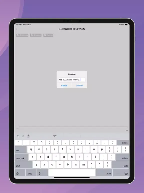 Tangkapan layar Sound Detector iPad 