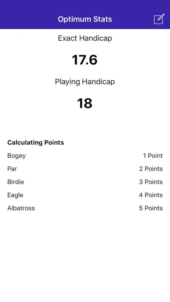 Golf Stats Screenshots