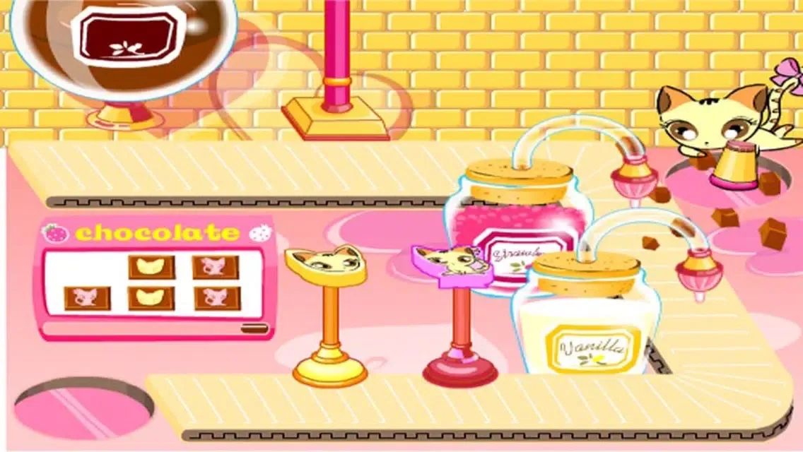 Capturas de tela do Kitty Chocolate Chef : Chocolate Factory Story
